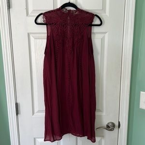 ENTRO Maroon Dress